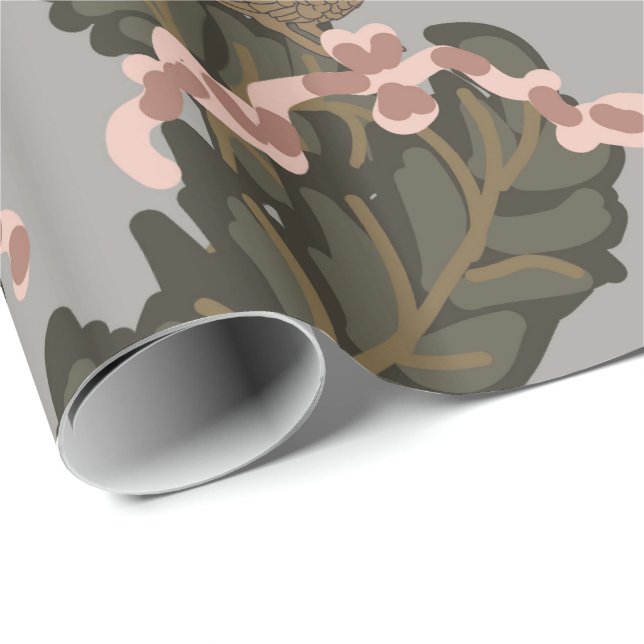 Peasants and Pink Ribbons Wrapping Paper (Roll Corner)