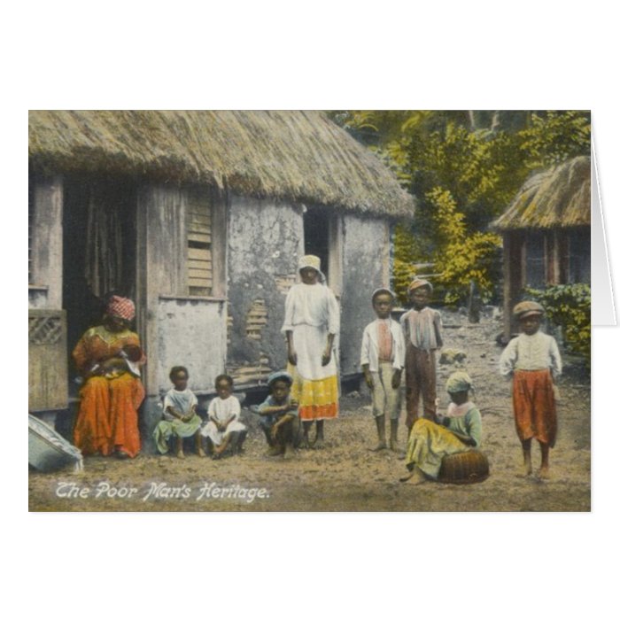 Peasants at home card