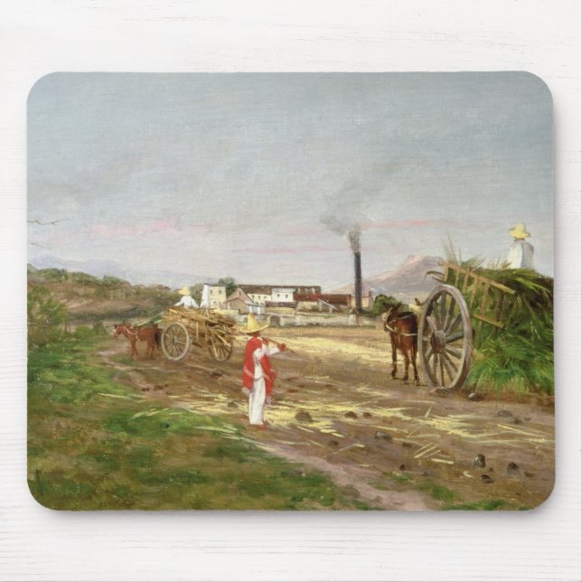 Peasants Collecting Sugar Cane Mouse Pad (Front)