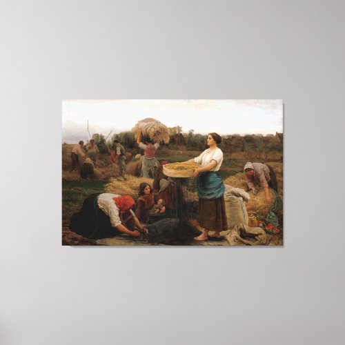 Peasants Harvesting Rapeseed_GC Canvas Print
