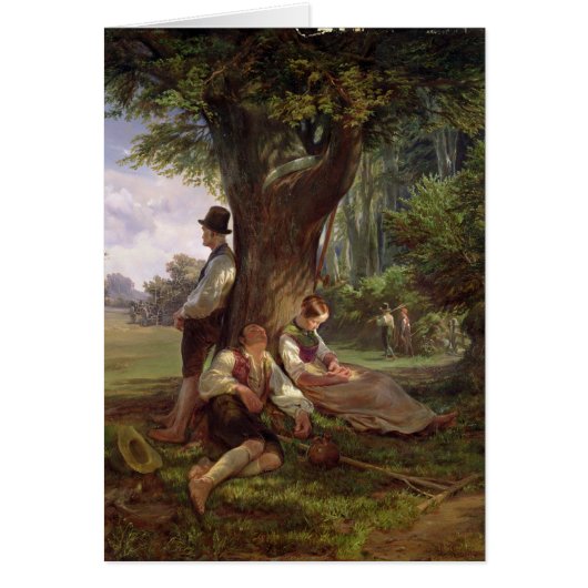 Peasants having a Siesta, 1841 Cards (Front)