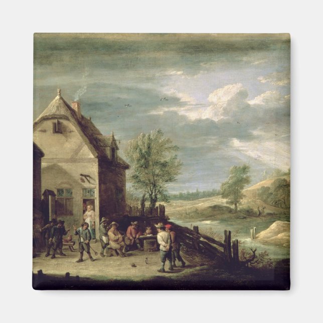 Peasants Playing Boules Magnet (Front)