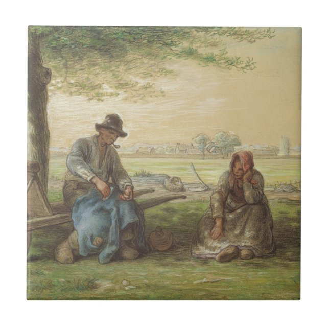 Peasants Resting Ceramic Tile (Front)
