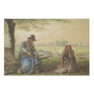 Peasants Resting Faux Canvas Print