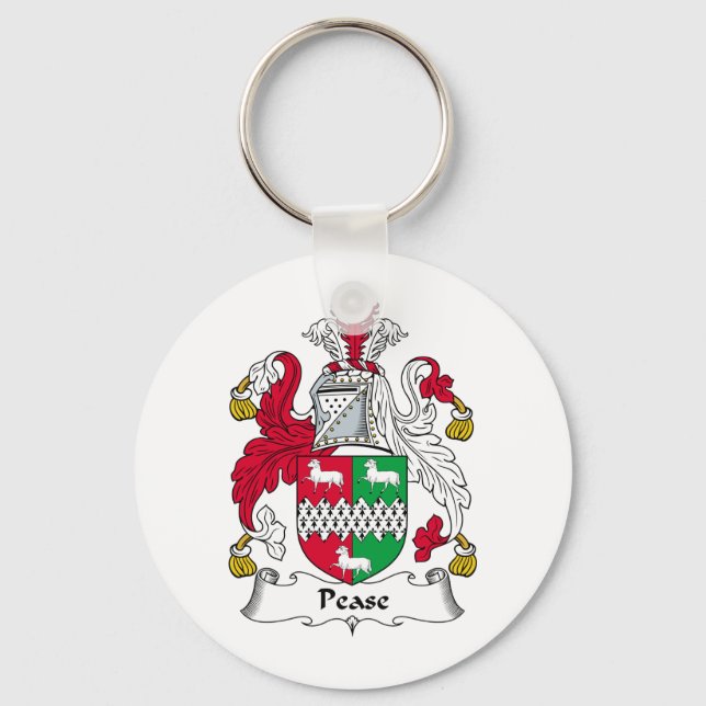 Pease Family Crest Keychain (Front)