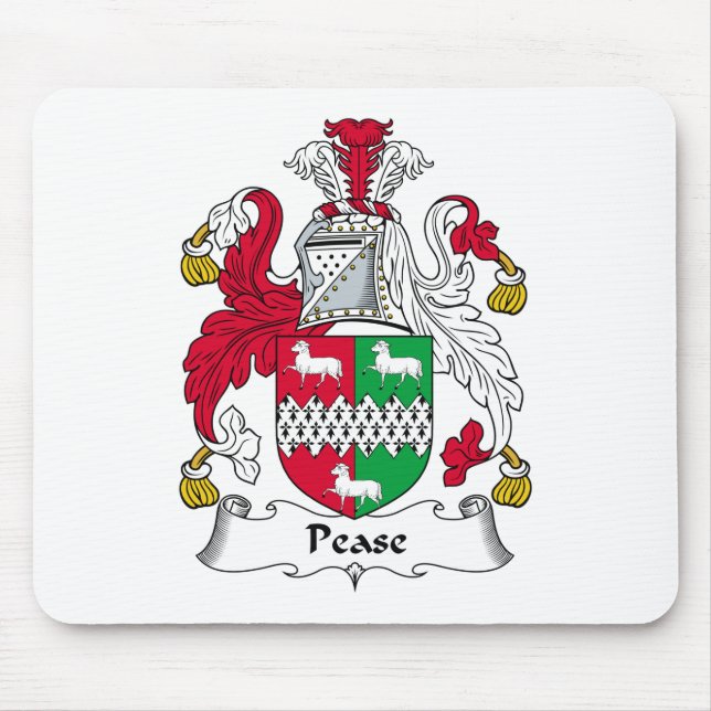 Pease Family Crest Mouse Pad (Front)