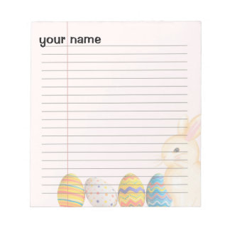 peasonalized easter  notepad