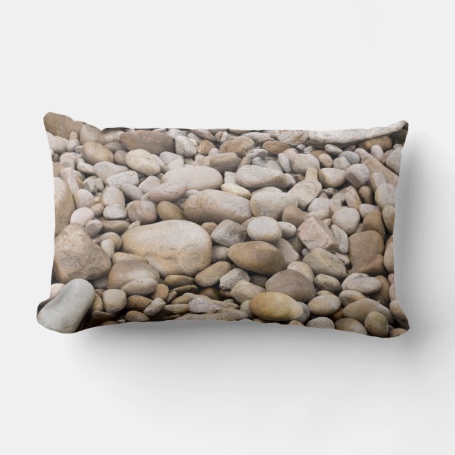 Pebble background pattern lumbar pillow (Front)