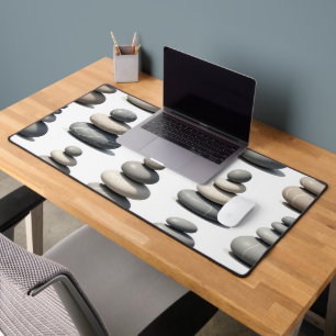 Pebble Balance Stones - Japandi Zen Garden Desk Mat