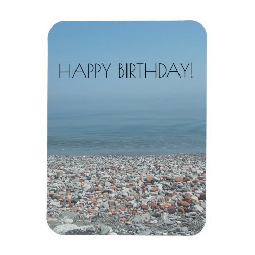 Pebble Beach Lake Ontario Happy Birthday Magnet