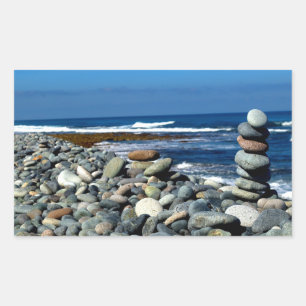 Pebble Beach Rectangular Sticker