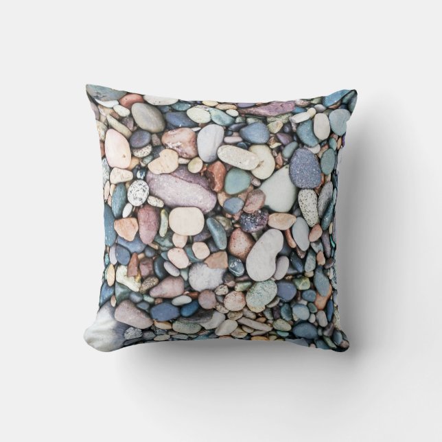 Pebble Beach Throw Pillow (Front)
