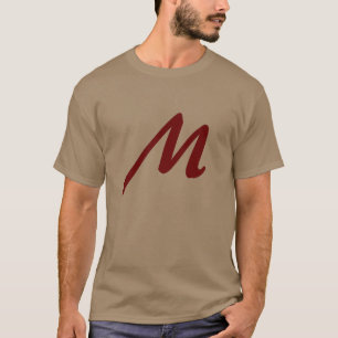 Pebble Brown Monogram Own Name Initial Modern T-Shirt