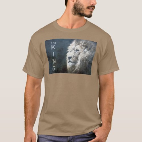 Pebble Color Elegant Pop Art Lion Head Template T_Shirt