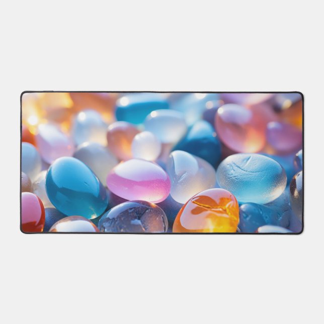 Pebble Colors Tranquil Peaceful Nature  Desk Mat (Front)