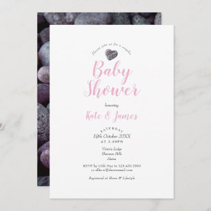 Pebble Heart Couples Baby Shower / Sprinkle Invitation