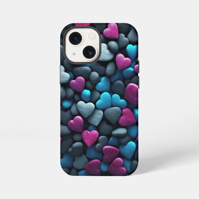Pebble hearts iphone case (Back)