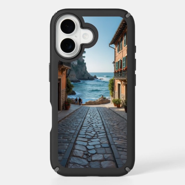 Pebble Ocean Town Speck iPhone Case (Front)