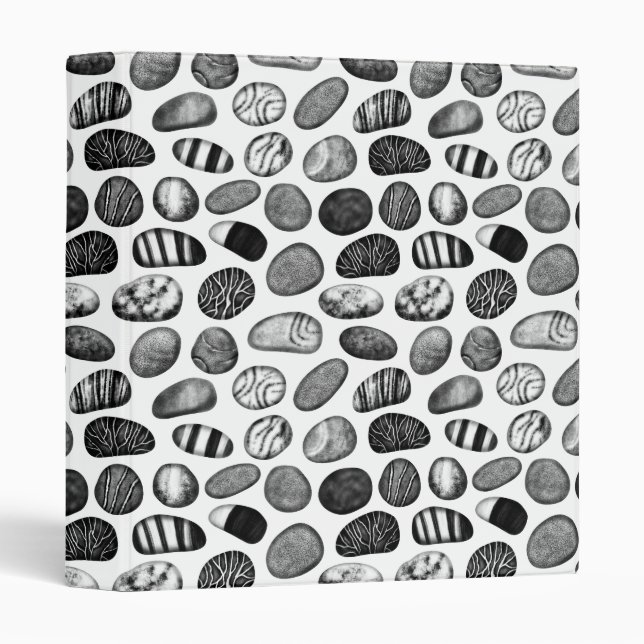 Pebble Pattern 3 Ring Binder (Front/Spine)