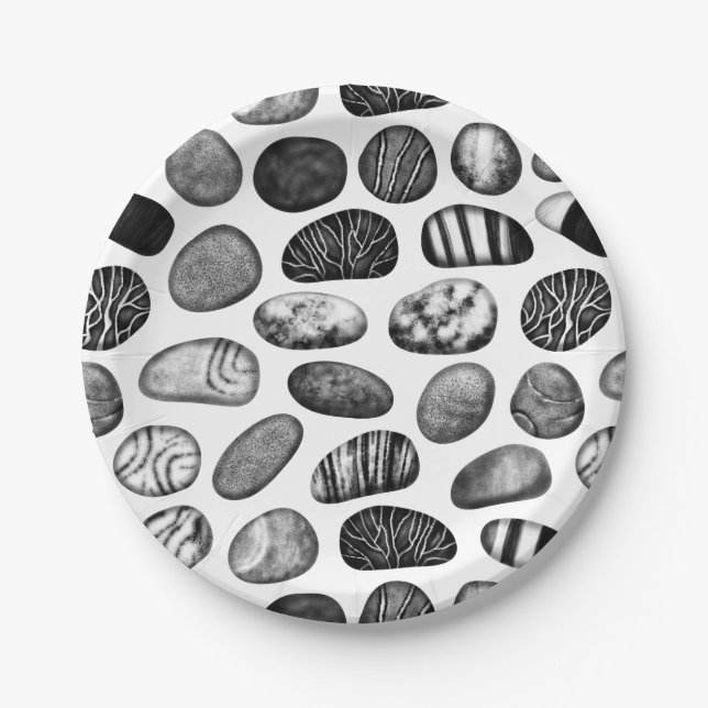 Pebble Pattern Paper Plates (Front)