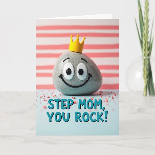 Pebble Step Mom Message Card (Front)