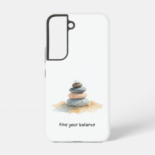 Pebble Stones Find Your Balance Samsung Galaxy S22 Case
