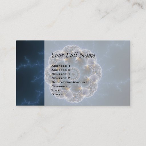 Customizable Pebbled Fractal Art Business Card Template