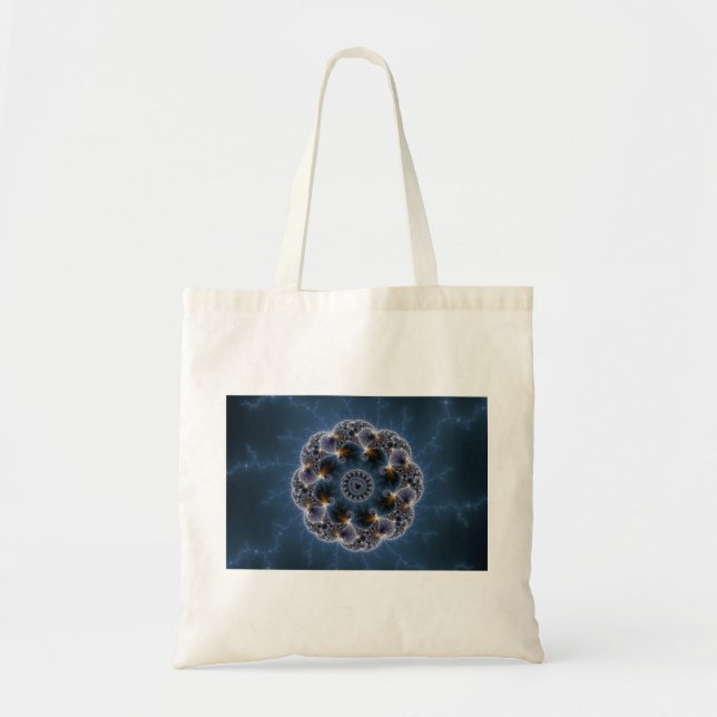Pebbled Fractal Art Tote Bag (Front)