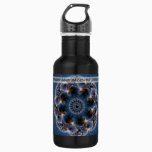 Pebbled Fractal Art Water Bottle
