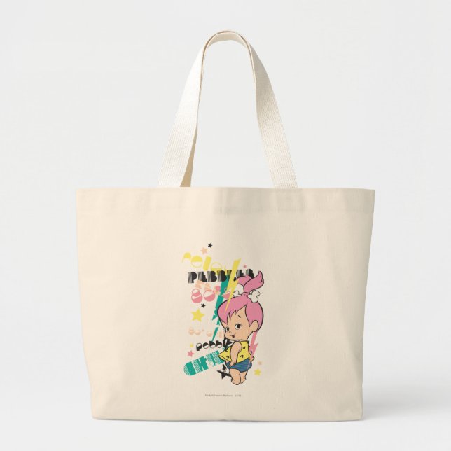 PEBBLES™ 80s Punk Large Tote Bag (Front)