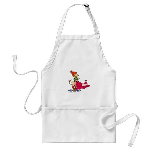 PEBBLES™ and Bam Bam  and Dino Playtime Adult Apron (Front)