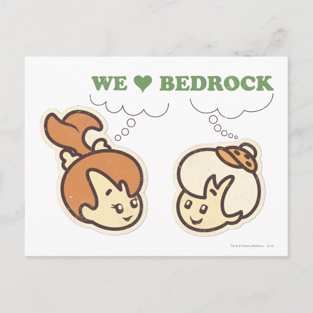 PEBBLES™ and Bam Bam Love Bedrock Postcard (Front)