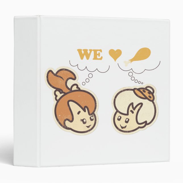 PEBBLES™ and Bam Bam Love Food 3 Ring Binder (Front/Spine)