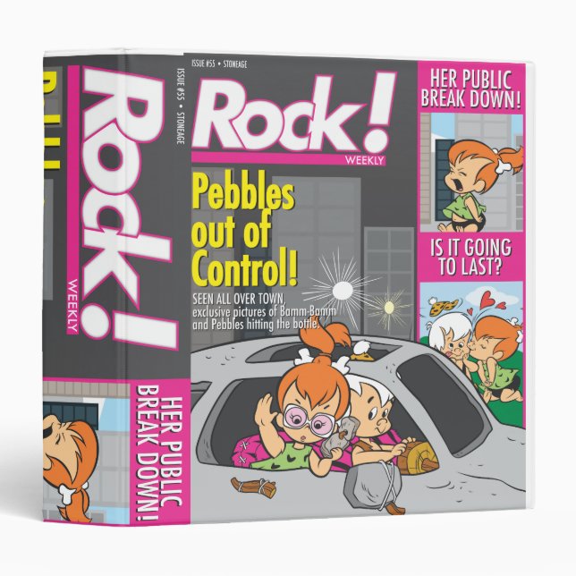 PEBBLES™ and Bam Bam Out of Control Binder (Front/Spine)