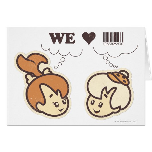 Pebbles and Bam Bam We Love Cards (Front Horizontal)