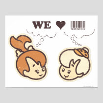 Pebbles and Bam Bam We Love Poster