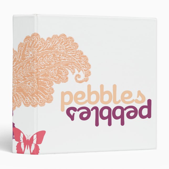 PEBBLES™ and Butterflies 3 Ring Binder (Front/Spine)
