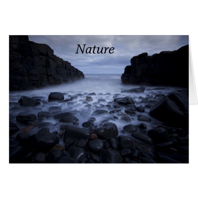 Pebbles and Rocks along the Ocean Shoreline Cards (Front Horizontal)