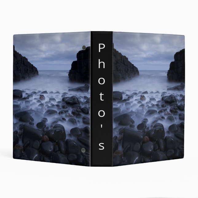 Pebbles and Rocks along the Ocean Shoreline  Mini Binder (Background)