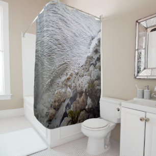 Pebbles At The beach Shower Curtain