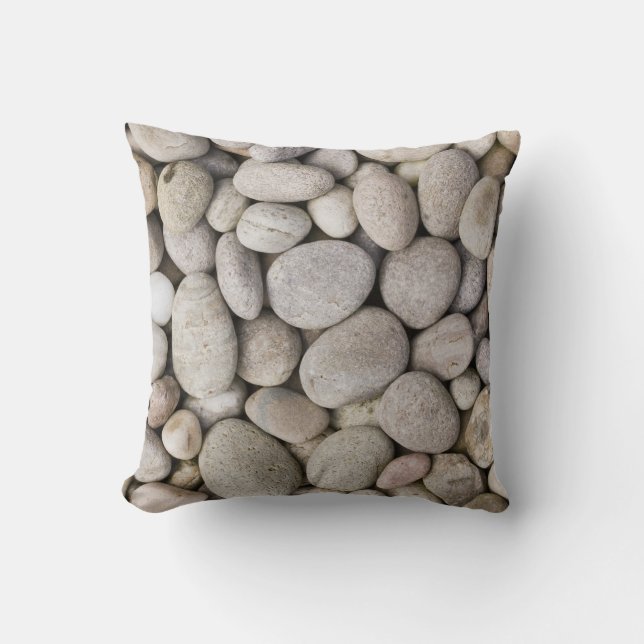 pebbles background cosy pillow (Front)