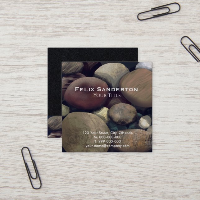Pebbles Business Card (Front/Back In Situ)