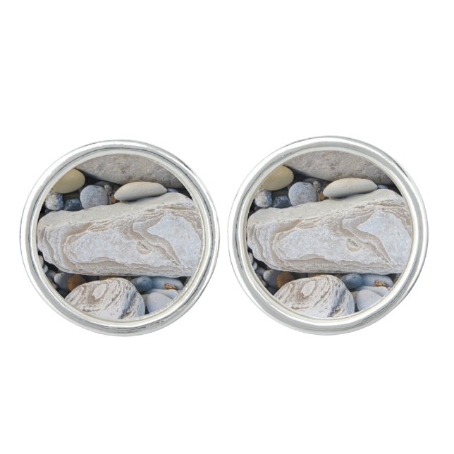 Pebbles Cufflinks (Front)