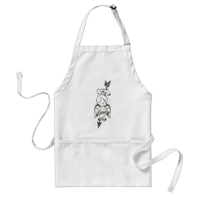 PEBBLES™ Daddy's Girl B&W Adult Apron (Front)