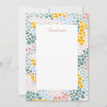 Pebbles flat thank you card