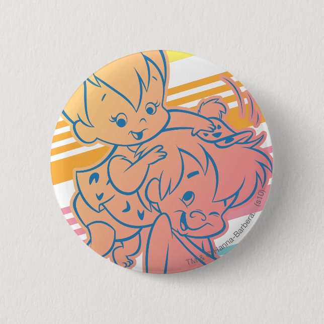 PEBBLES™ Grooming Bam Bam Pinback Button (Front)