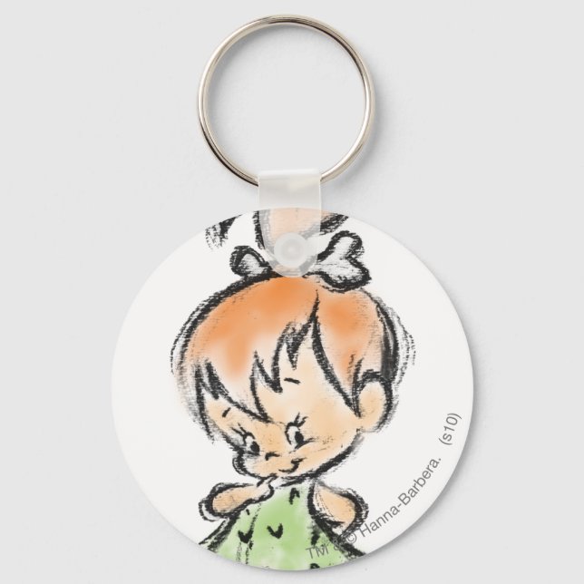 PEBBLES™ - Hand Drawn Sketch Keychain (Front)