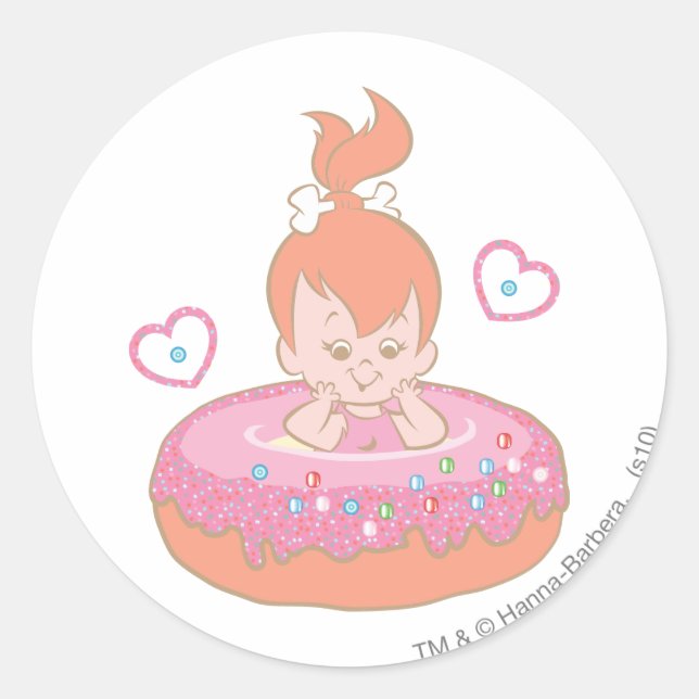 PEBBLES™ in Donut Classic Round Sticker (Front)