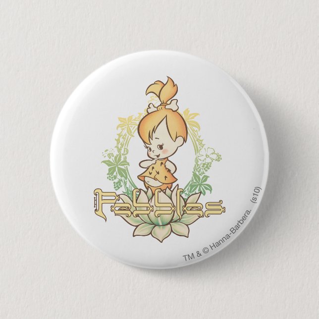 PEBBLES™ in Lotus Flower Pinback Button (Front)