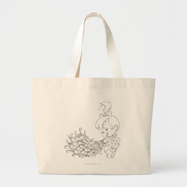 PEBBLES™ In Peacock Large Tote Bag (Front)